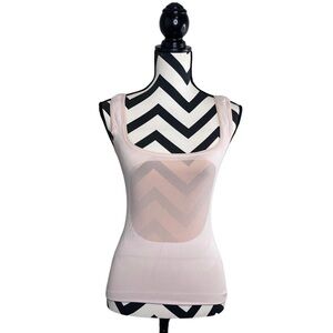 Blanqi Sz M Long Beige Maternity Tank Top